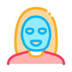 Woman Healthcare Mask Icon Vector. Outline Woman Healthcare Mask Sign. Isolated Contour Symbol Illustration