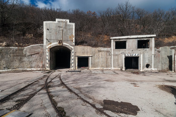 Entrance to an abandoned underground Soviet missile base
