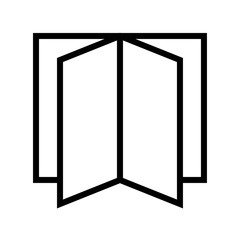 Open book vector illustration, line style icon