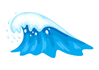 Illustration of wave with sea foam.