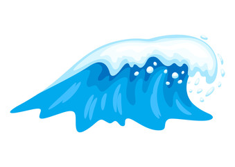 Illustration of wave with sea foam.