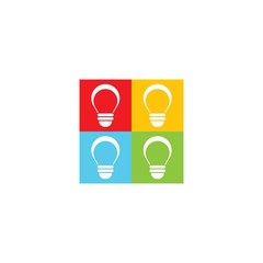 Lamp logo template icon design