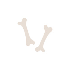 Prehistoric dinosaur bones vector illustration. Hand drawn dinosaur fossils. Isolated.