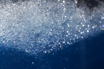blue water with bubbles and blue drops background