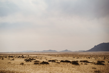 wideangle photo of beautiful colorful landscape scenery in Africa