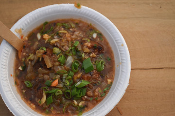 Soup with Manchurian balls