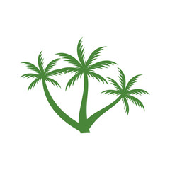 Palm logo template design vector. beach , sea