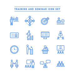 TRAINING AND SEMINAR ICON SET