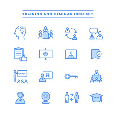 TRAINING AND SEMINAR ICON SET