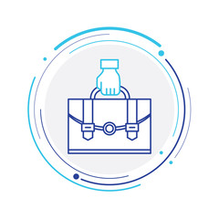 Briefcase Icon White Vector Backgrounds stock illustration