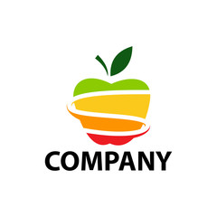 apple logo template icon, illustration design template
