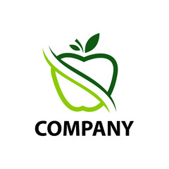 apple logo template icon, illustration design template