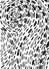 Abstract background. Brush, marker, watercolor, pencil drawing stroke. Children, sketch, doodle, hand drawn, black and white