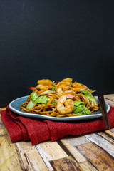 asian food noodles on the table