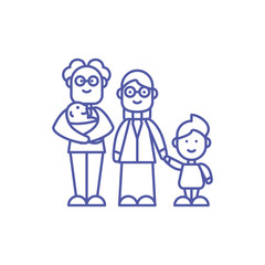 Mother father baby and son vector design