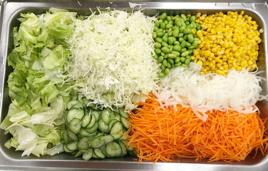 Fresh vegetable salad for background