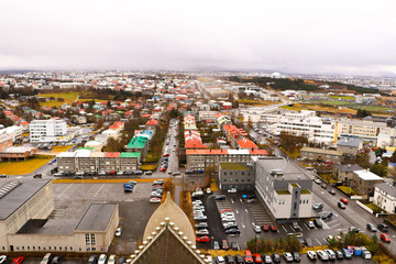 Naklejka premium aerial view of the city