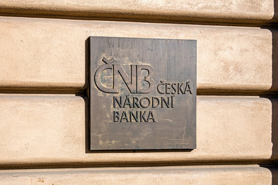 Czech National Bank signboard