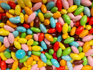 Fototapeta na wymiar Colorful chocolate candy for backgrounds