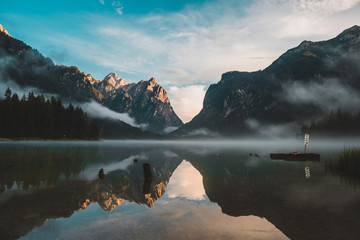 Lago di Dobbiaco, Dolomiti, Italy