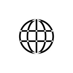 Language icon. Globe symbol. Logo design element