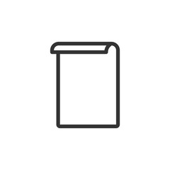 Paper file icon. Write symbol. Logo design element