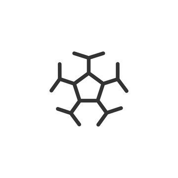 Boric acid formula icon. Chemistry symbol. Mumps virus sign. Logo design element