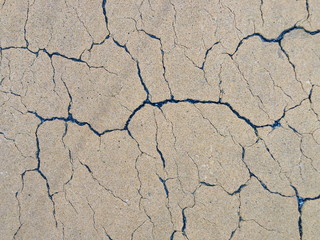 Close up Cracked concrete floor background.