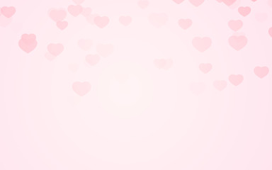 valentine day pink hearts on pink rose background.