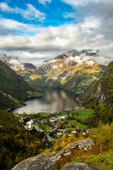 Famous Geirager fjord in Norway