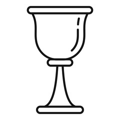 Prayer cup icon. Outline prayer cup vector icon for web design isolated on white background