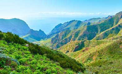 Fototapeta premium Green mountains in Tenerife