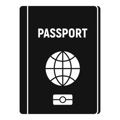 Travel passport icon. Simple illustration of travel passport vector icon for web design isolated on white background