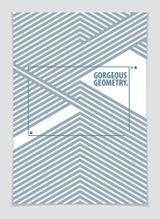 Abstract Modern Vector minimal template Flyer. Vector geometric pattern abstract background. Design template for booklet, greeting card, invitation and advertising. A4 print format.