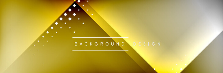 Abstract background - squares and lines composition created with lights and shadows. Technology or business digital template