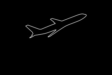Fototapeta na wymiar An image that illustrates an airplane crash. Air crash concept. Sorrow for the dead passengers