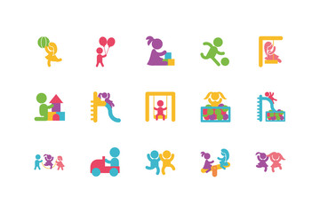 Fototapeta premium Isolated set of boys and girls avatars vector design