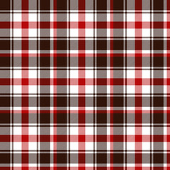 Red and brown tartan plaid. Stylish textile pattern.