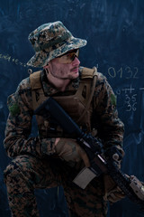 Fototapeta premium modern warfare soldier