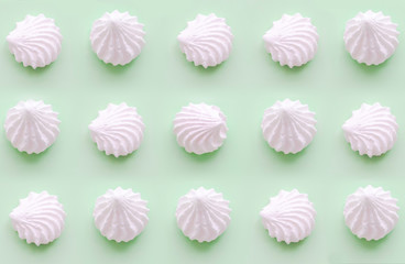 White meringue cookies pattern
