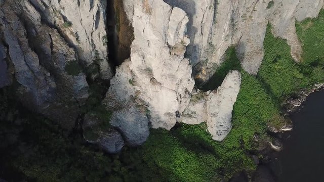 Picturesque Cliffs and Canyon of Snake River, Downstream of Shoshone Falls, Idaho USA, Drone Aerial