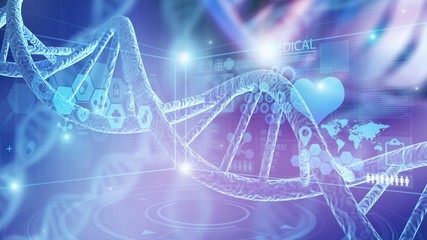 DNA structure illustration on background