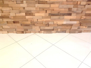 The walls are made of rows of wood pieces