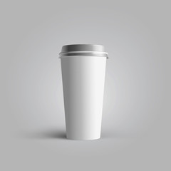 Paper coffee cup mock up on transparent background. 