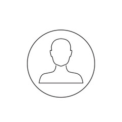 Avatar Flat Style Vector Line Icon. User Sign Icon. Human Avatar Black Icon