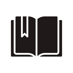 Book, open book icon in trendy glyph style design. Vector graphic illustration. Book icon for website design, logo, and ui. Vector file. EPS 10.