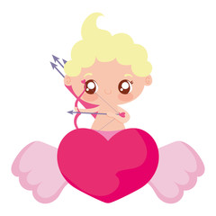 Baby cupid cartoon vector design