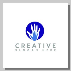 hand logo, can be used for website and company logos