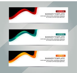 Naklejka premium Creative Abstract Web banner design background or header Templates