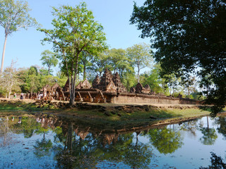 Landscape view of Banteay Srei or Lady Temple in Siem Reap, Cambodia